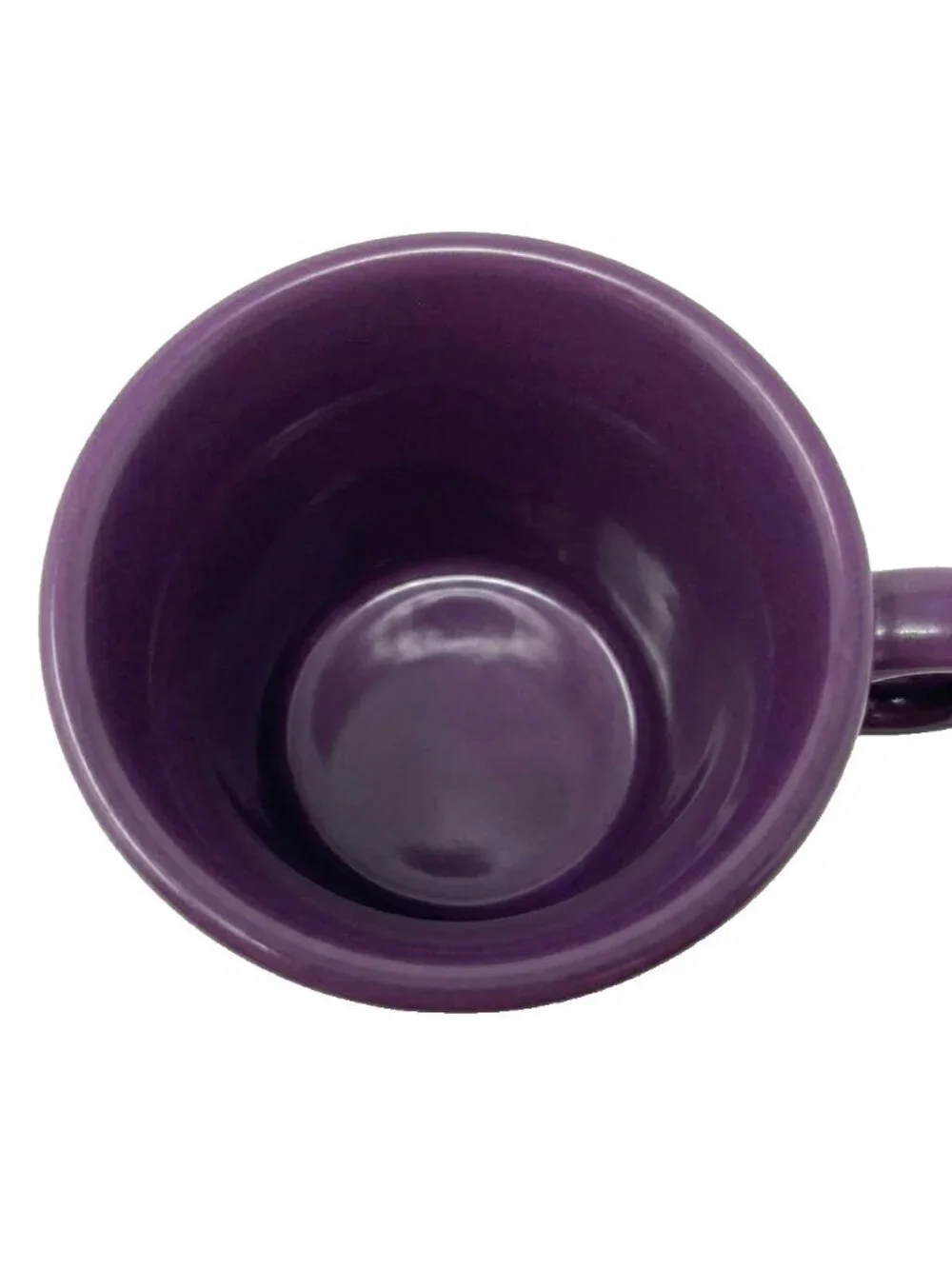 4 Fiestaware Homer Laughlin Plum Purple Tom & Jerry Ring Handed Deco Mugs Cups